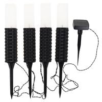 lampa solarna ogrodowa RATTANOWA LED 4szt SŁUPEK