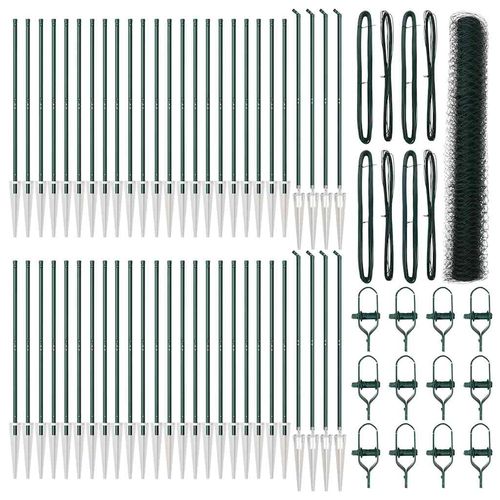 Ogrodzenie z słupkami Zielony 1.4 x 100 m Stal pokryta PCV na Arena.pl