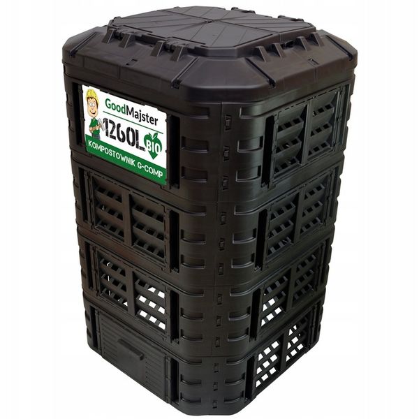 KOMPOSTOWNIK MODUŁOWY 1260L CZARNY G-COMP POLSKI zdjęcie 1