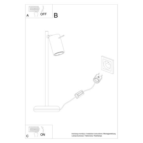Lampa biurkowa RING biała na Arena.pl