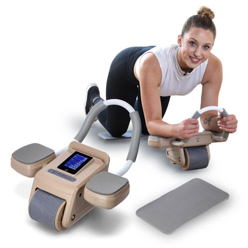 Automatyczne koło do ćwiczeń mięśni brzucha z wyświetlaczem KA08 HMS brązowy na Arena.pl