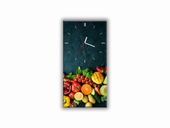 ZEGAR SZKLANY PROSTOKĄTNY - Owoce i warzywa