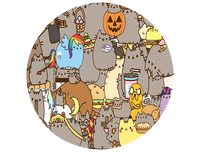 Opłatek na tort Pusheen