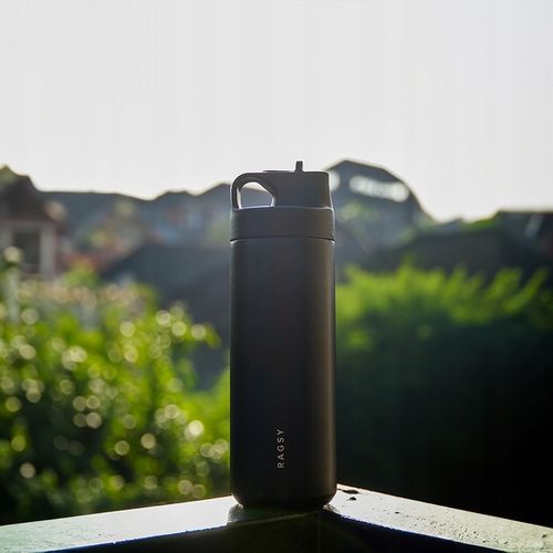 Kubek Termiczny ze słomką i ustnikiem ADV 500 ml BPA FREE - Sand/Piaskowy na Arena.pl