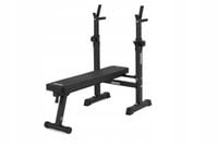 Ławka Treningowa Prosta Składana Ławeczka + Stojaki Regulowane 2w1 - Zipro