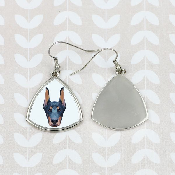 Doberman kolczyk geometryczny Art-Dog zdjęcie 4