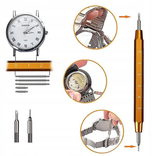 ZESTAW ZEGARMISTRZOWSKI NARZĘDZIA KLUCZ ETUI DO NAPRAWY ZEGARKÓW 162EL zdjęcie 10