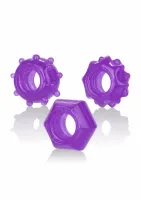 calexotics reversible ring set - zestaw 3 elastycznych pierścieni