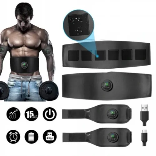 ELEKTROSTYMULATOR STYMULATOR DO MIĘŚNI BRZUCHA EMS na Arena.pl