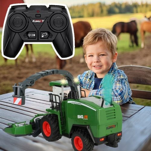 Zdalnie Sterowany Kombajn Ruchome Elementy Świeci DYM Prezent dla 5 6 Latka na Arena.pl