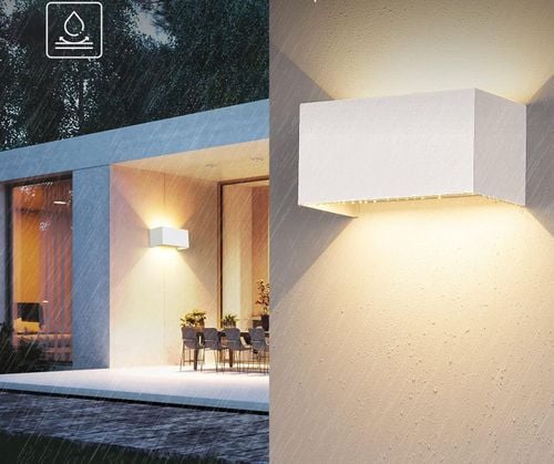 Lampa ścienna LED 24 W biała regulowana IP65 3000 K Cwycfw DCL002D 4 szt. na Arena.pl