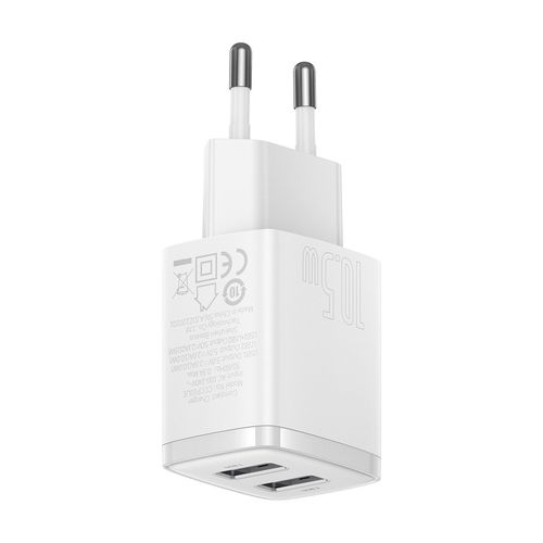 mała ładowarka sieciowa compact 2x usb 10.5w biały na Arena.pl