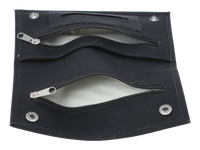 Etui na Tytoń w Jednolitym Kolorze bez Wzorów Portfel Czarny