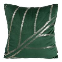 POSZEWKA WELUR VELVET WE WZORY 45X45 CM ZIELONA