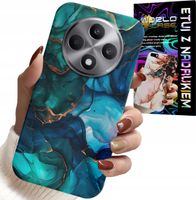 ETUI DO OPPO RENO12 F / 12FS 5G - NIEBIESKO ZIELONY MARMUREK PLECKI WZORY