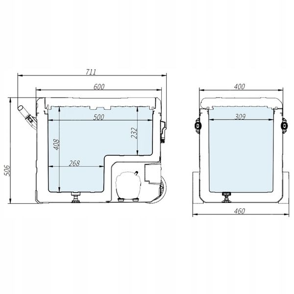 LODÓWKA KOMPRESOROWA TURYSTYCZNA NA PIKNIK RYBY METEOR TSW50 bluetooth 50l zdjęcie 5
