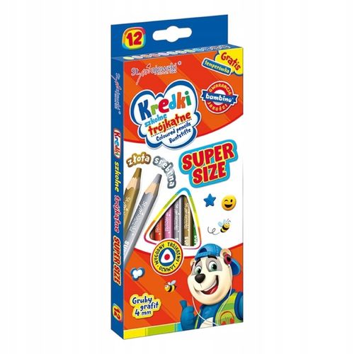 Kredki Bambino ołówkowe szkolne GRUBY GRAFIT Super Size na Arena.pl