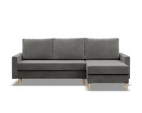 Narożnik uniwersalny, MILO, velvet, 223x140x92 cm, jasny szary | TYLETEGOTU