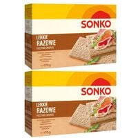 Sonko Pieczywo chrupkie Lekkie razowe 170 g (32 sztuki) x 2 sztuk