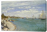Obraz 100x70cm Regatta at Sainte-Adresse, Monet Vintage