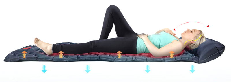 Materac dwuosobowy z pompką niebieski zdjęcie 5