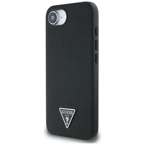 Guess Grained Triangle MagSafe - Etui do iPhone 16e (czarny) na Arena.pl