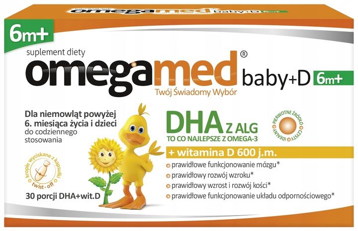 Omegamed Baby DHA + Witamina D 6m+ 30 kapsułek zdjęcie 1