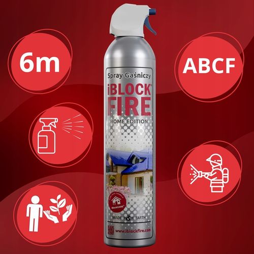 SPRAY GAŚNICZY DO DOMU iBlockFIRE Home Edition BIO SKUTECZNA DLA: A B C F E na Arena.pl