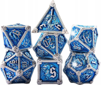 Kostki Kości Wielościenne do Gry Dungeons and Dragons Metalowe x7