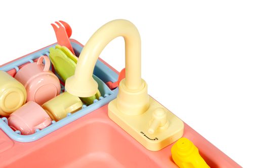 Zlew zlewozmywak z kranem napełniany wodą 12 akcesoriów zabawka dla dzieci na Arena.pl