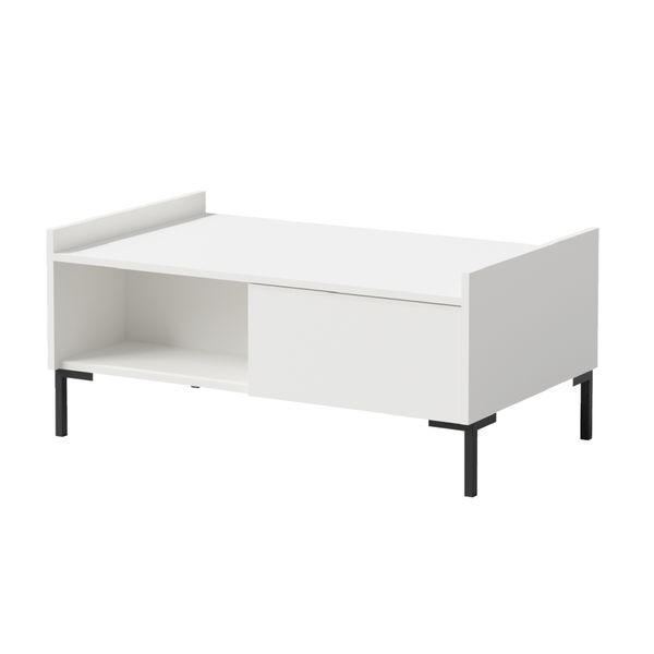 Ława prostokątna Liam 100 x 60 Biała zdjęcie 1