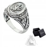 Sygnet Patriotyczny srebro pr. 925 BÓG HONOR OJCZYZNA Buławy | r. 18