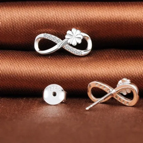 Komplet Biżuterii Srebrnej 925 Nieskończoność Koniczynka 3 element + GRAWER na Arena.pl