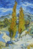 Plakat 20x30cm The Poplars at Saint-Rémy, Van Gogh Vintage