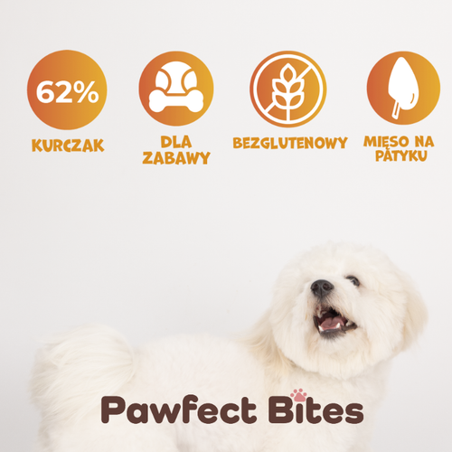 Przysmaki dla psa filet z piersi kurczaka 500g PAWFECT BITES na Arena.pl