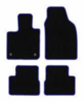 Dywaniki welurowe CARLUX-BLUE czarne/niebieskie do Fiat E-500X Electric