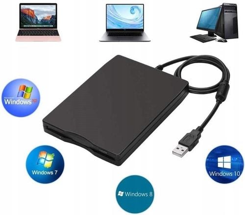 ZEWNĘTRZNA STACJA DYSKIETEK NAPĘD 3,5'' FDD USB SLIM FLOPPY DISK 1.44MB na Arena.pl