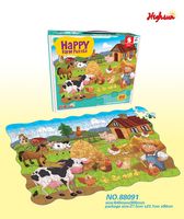 Duże Puzzle dla dziecka Farma zwierzęta krowy konie 208 el 4+