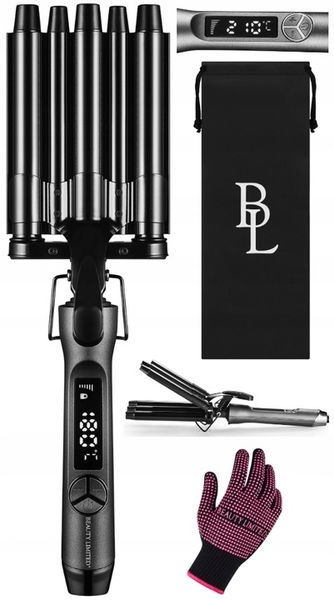 Falownica do włosów CERAMICZNA 5 WAŁKÓW BŁYSKAWICZNE NAGRZEWANIE LCD 120W zdjęcie 1