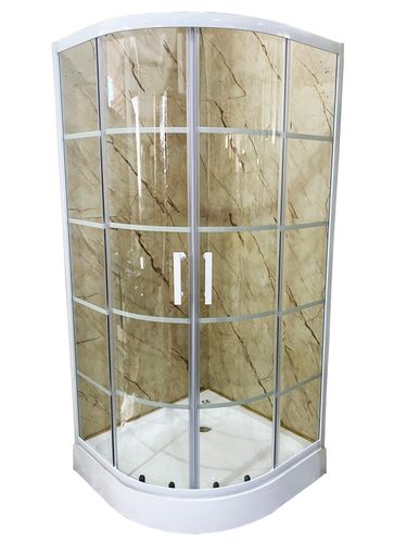 Szklana kabina prysznicowa biała LOFT w duże szprosy 90x90 na Arena.pl