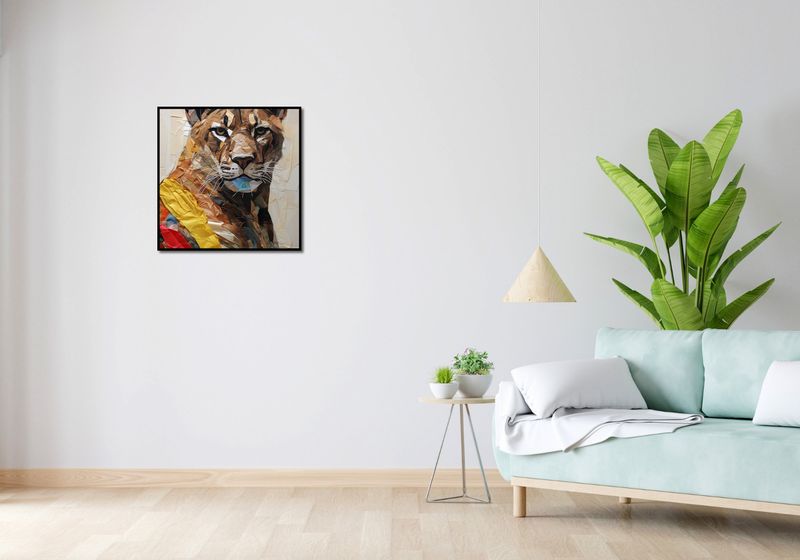 Plakat 60x60cm Papierowy Tygrys zdjęcie 4