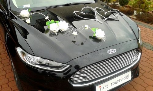 Dekoracja samochodu ozdoby na auto do ślubu kwiaty na Arena.pl