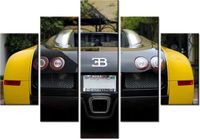 105CM 150CM OBRAZ 5 ELEM ŻÓŁTE BUGATTI VEYRON AXION23 DRUK