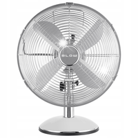 WENTYLATOR BIURKOWY STOŁOWY WIATRAK STOJĄCY METALOWY MOCNY 50W CICHY 30CM