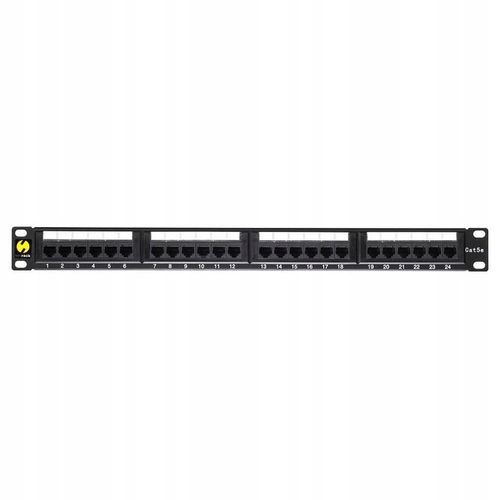 Patch panel RACK 19" 1U 24 porty kat. 5e UTP Netrack z półką patchpanel na Arena.pl