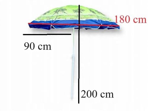 PARASOL OGRODOWY DUŻY PLAŻOWY BALKONOWY SKŁADANY ŁAMANY 180CM XXL MOCNY na Arena.pl