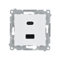 SIMON 54 ŁADOWARKA GNIAZDO USB C+A, 30W BIAŁY DEC2CAQ.01/11