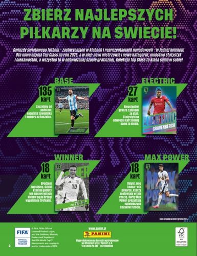 ALBUM PANINI TOP CLASS 2025 NOWOŚĆ + PRZEWODNIK PL na Arena.pl