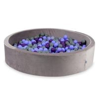 Suchy basen z piłeczkami 600 sztuk 130x30 Velvet lila (przezroczyste, wrzosowe, fioletowe, szare)