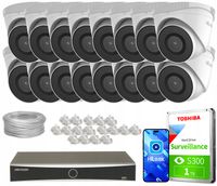 Zestaw Monitoring IP 16 Kamer 5MPx HiLook Dzień/Noc PoE NVR Hikvision